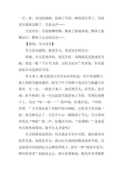 描写冬天风景的作文.docx