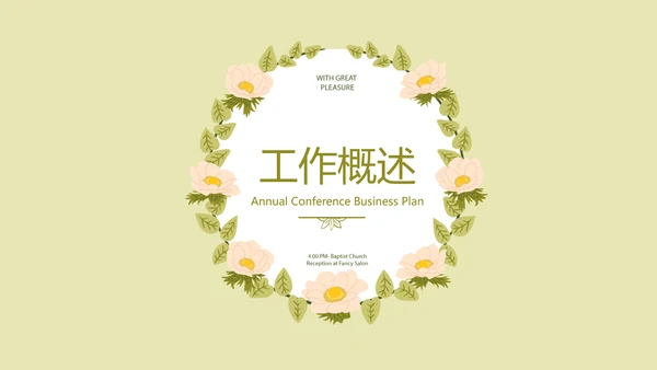 绿色淡雅小清新水彩风美容化妆品宣传动态PPT