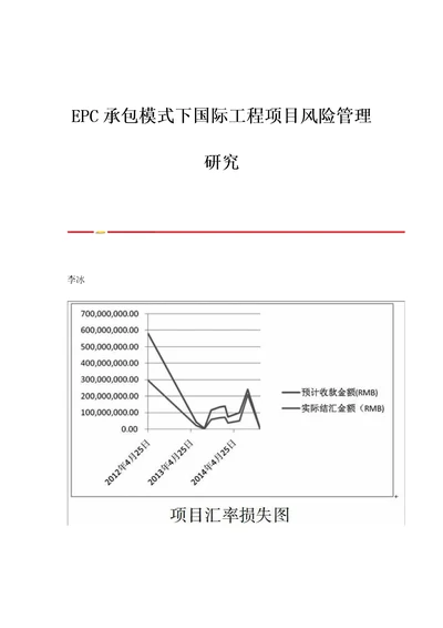 EPC承包模式下国际工程项目风险管理研究