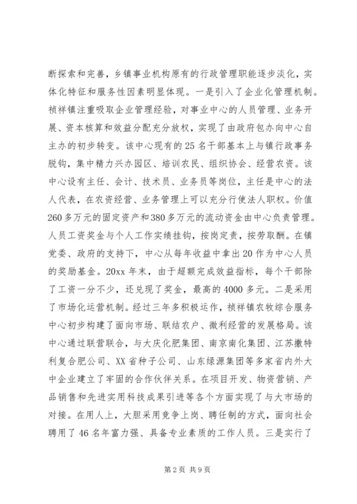 关于X镇农牧综合服务中心建设有关情况的调查.docx