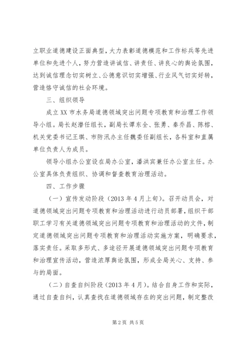 道德领域突出问题专项教育治理活动实施方案.docx