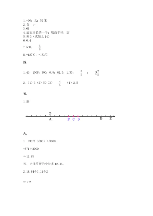 实用小学数学青岛版六年级下册期末测试卷附答案（模拟题）.docx