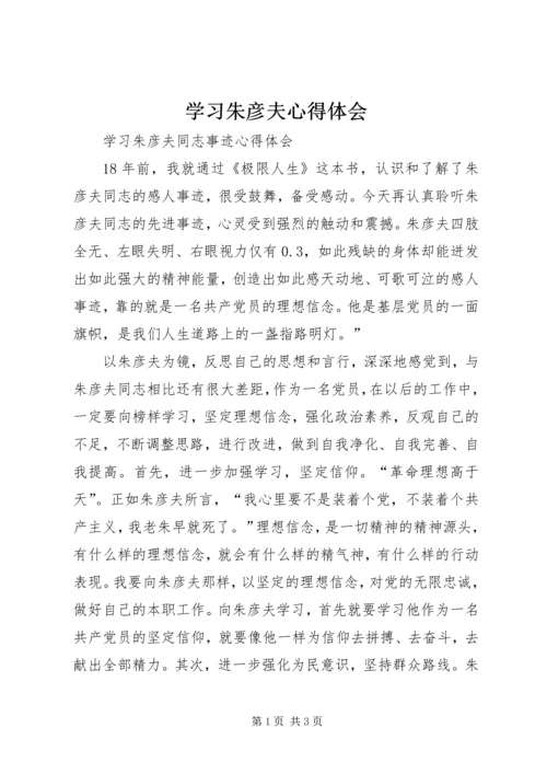 学习朱彦夫心得体会 (4).docx