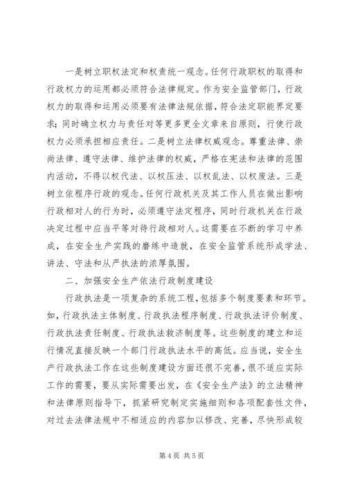 安全生产行政执法调研报告.docx