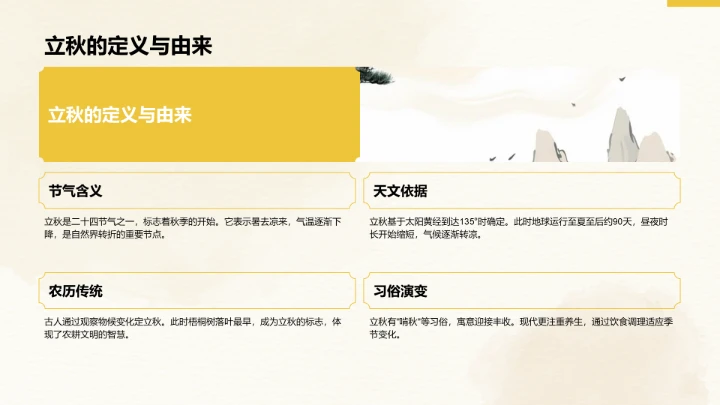 二十四节气立秋PPT模板