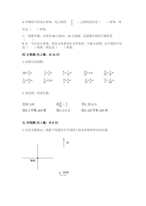人教版六年级上册数学期末测试卷（达标题）word版.docx