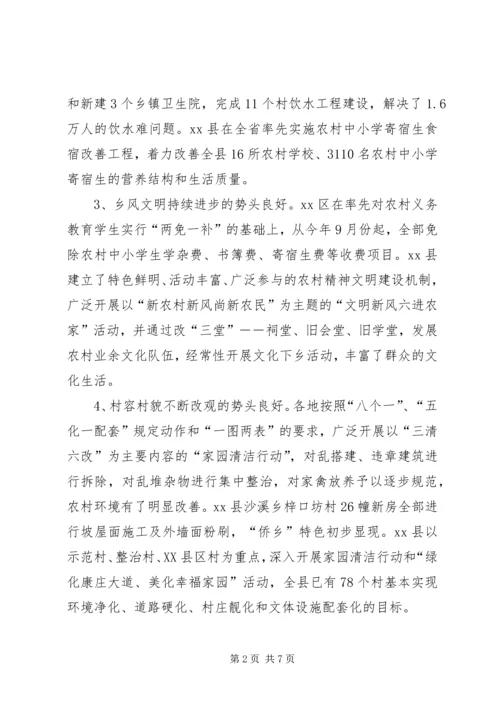 关于加快推进新农村建设的调研报告.docx