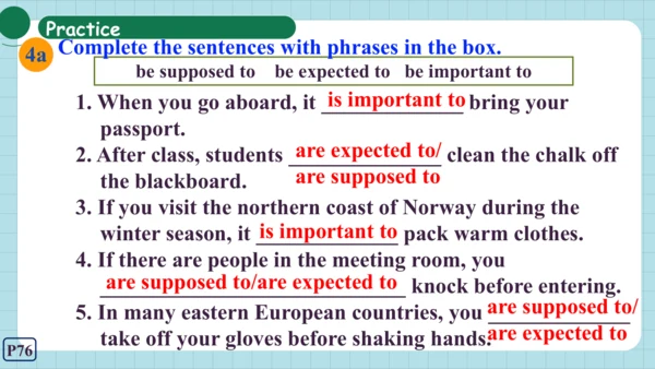 Unit 10 You're supposed to shake hands. Section A 