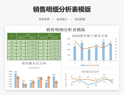 销售明细分析表模版
