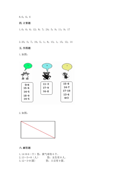 人教版一年级下册数学期中测试卷（名师系列）.docx