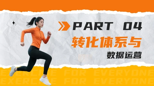 橙色创意撕纸风全民健身：极限燃力场健身房推广PPT模板