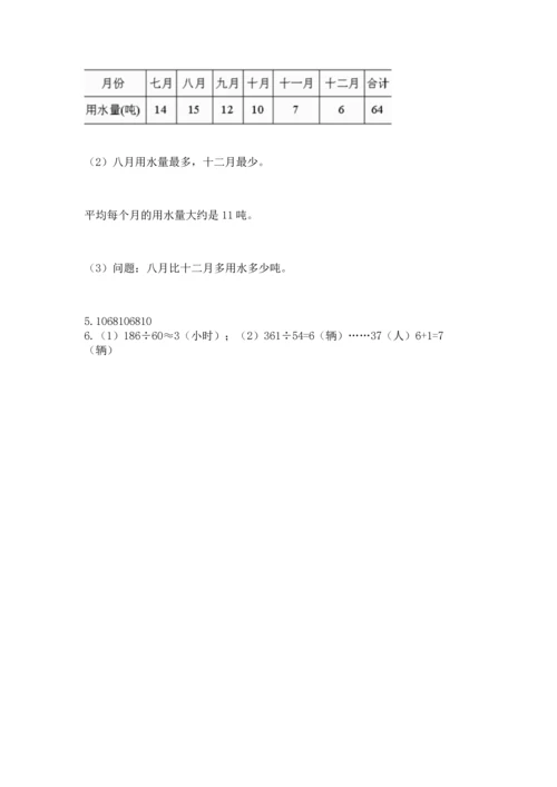 人教版四年级上册数学 期末测试卷【名校卷】.docx