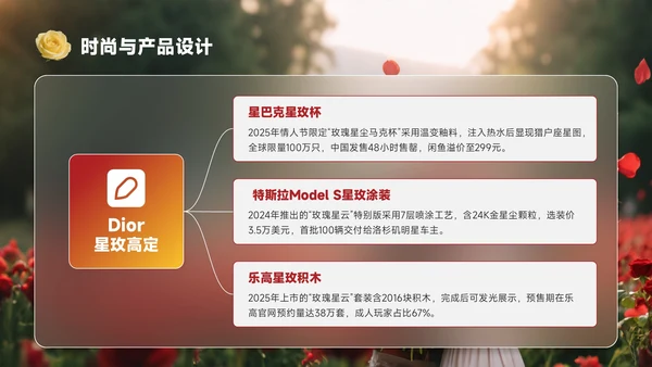 红黄色创意风七夕浪漫玫瑰与星全都给你PPT模板