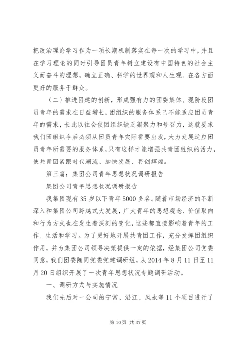 第一篇：青年思想状况调研报告.docx