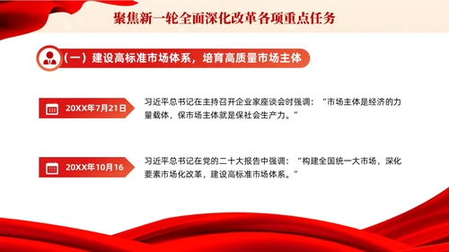 党建课件六个坚持坚持全面深化改革宣传PPT模板
