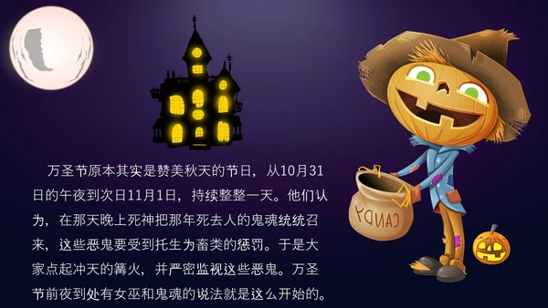 恐怖的万圣节PPT模板