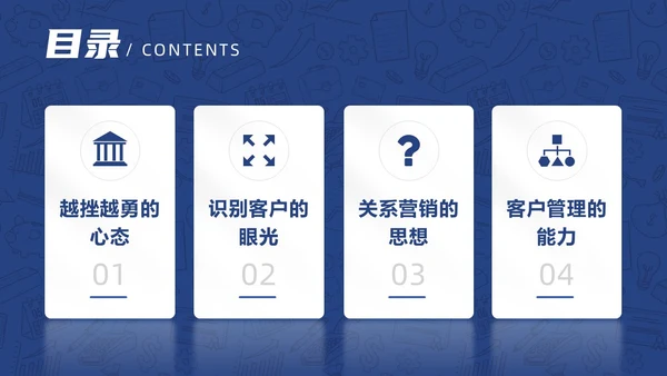 蓝色商务风手绘银行营销培训课件动态PPT