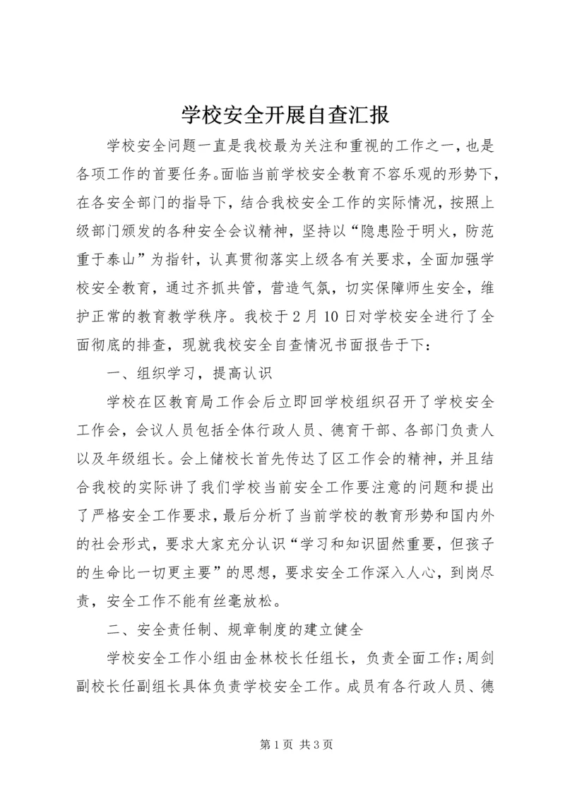 学校安全开展自查汇报.docx