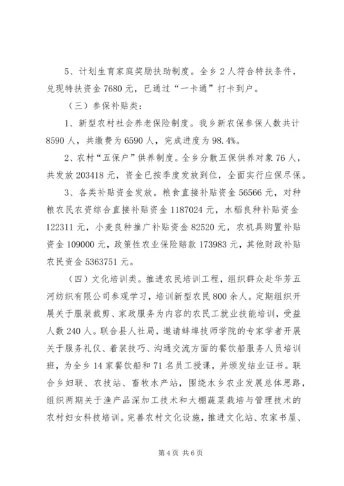 乡镇年度民生工程工作总结及工作计划.docx