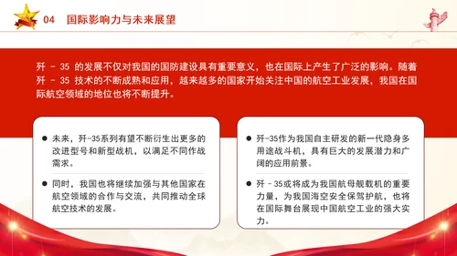 中国战斗机歼-35介绍主题党课PPT