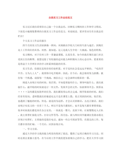 精编之自我实习工作总结范文.docx