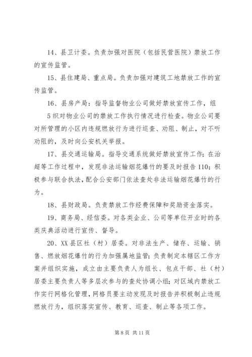 肥西农兴中学烟花爆竹燃放防控工作实施方案 (2).docx