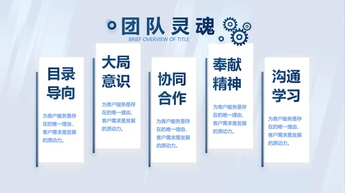 蓝色公司简介企业宣传工作总结PPT