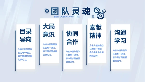蓝色公司简介企业宣传工作总结PPT
