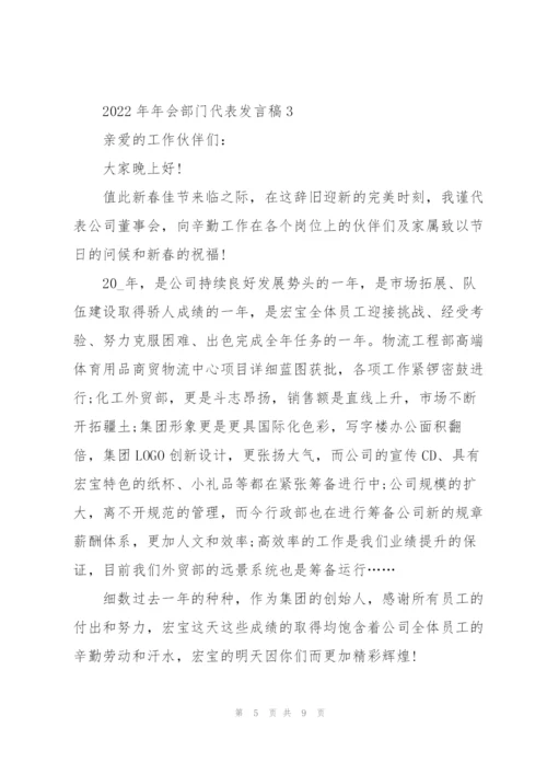 2022年年会部门代表发言稿.docx
