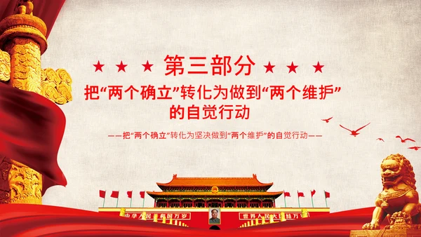 两个确立的决定性意义两个维护党组织PPT模板