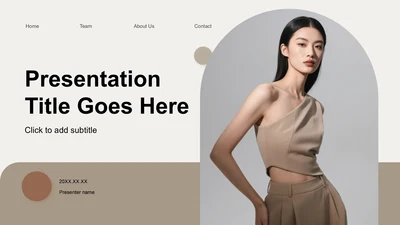 橙色时尚/奢华服装行业画册图集PPT主题