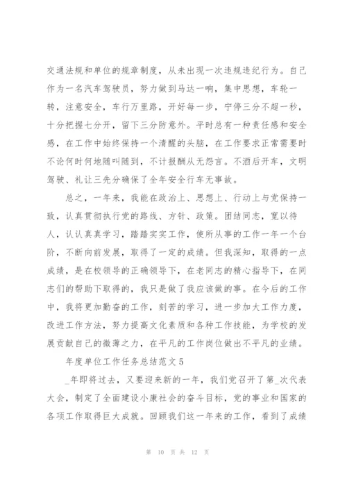 年度单位工作任务总结范文2021.docx