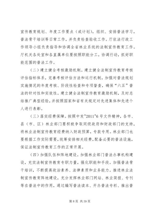 省林业系统法制宣传教育第六个五年规划.docx