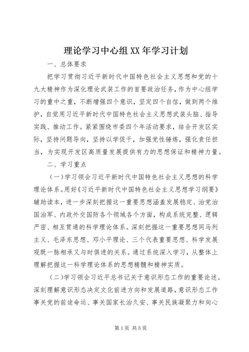 理论学习中心组XX年学习计划 (2).docx