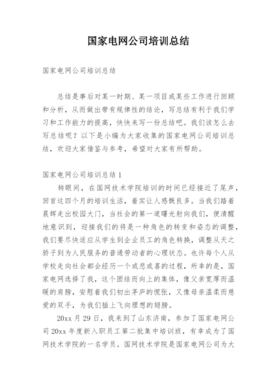 国家电网公司培训总结.docx