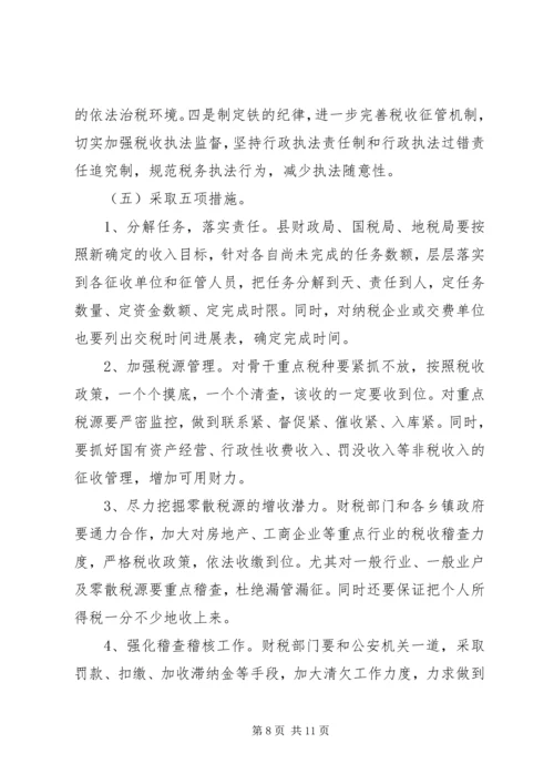 副县长在全县财政增收节支动员讲话.docx