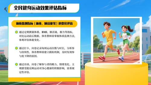 黄绿色3D风全民健身运动项目推广与教学指南PPT模板