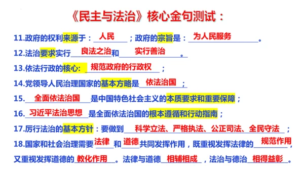 第二单元  民主与法治