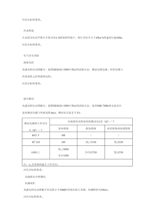 滑板车企业标准