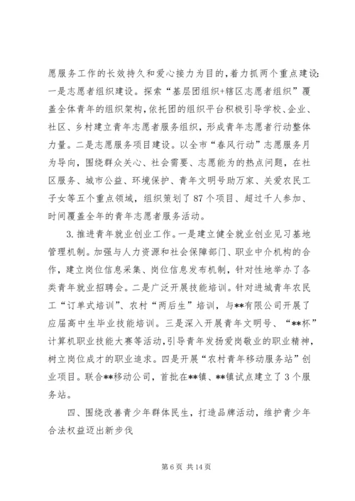 在共青团XX市十四届六次全委(扩大)会议上的工作报告 (4).docx
