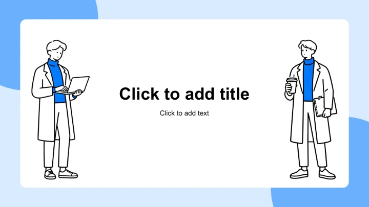 蓝色插画风职业规划书PPT主题