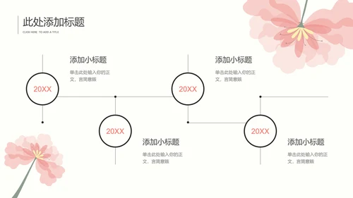 粉色小清新通用PPT演示模板