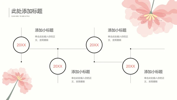 粉色小清新通用PPT演示模板