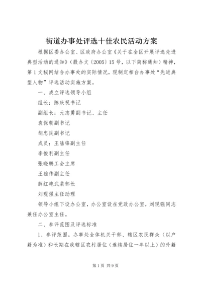 街道办事处评选十佳农民活动方案 (9).docx