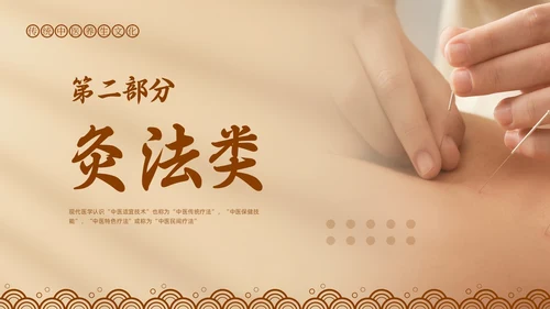 棕色简约中医适宜技术PPT模板宣传PPT动态PPT