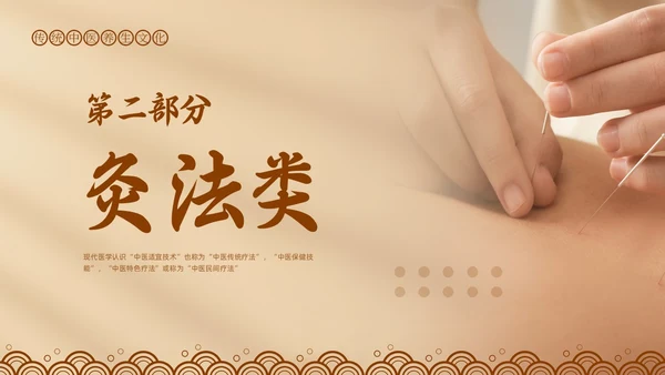 棕色简约中医适宜技术PPT模板宣传PPT动态PPT