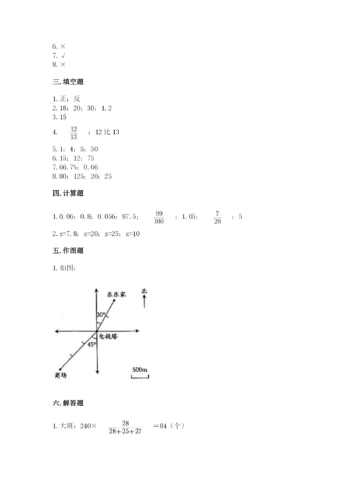 人教版六年级下册数学期末测试卷附完整答案（精品）.docx