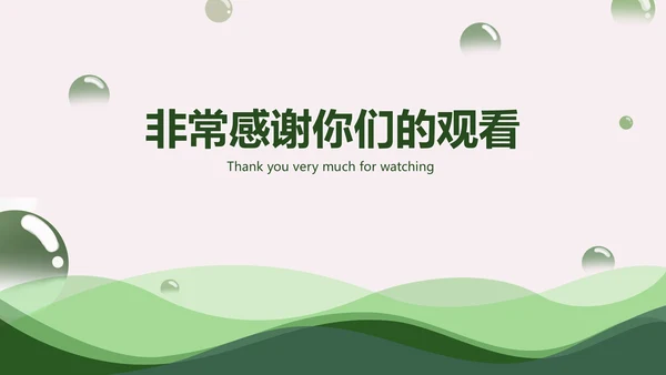 绿色简约几何清新气泡教育教学PPT模板