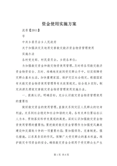 资金使用实施方案 (4).docx