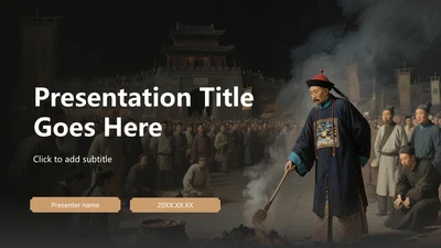 灰色水墨风教育培训PPT主题